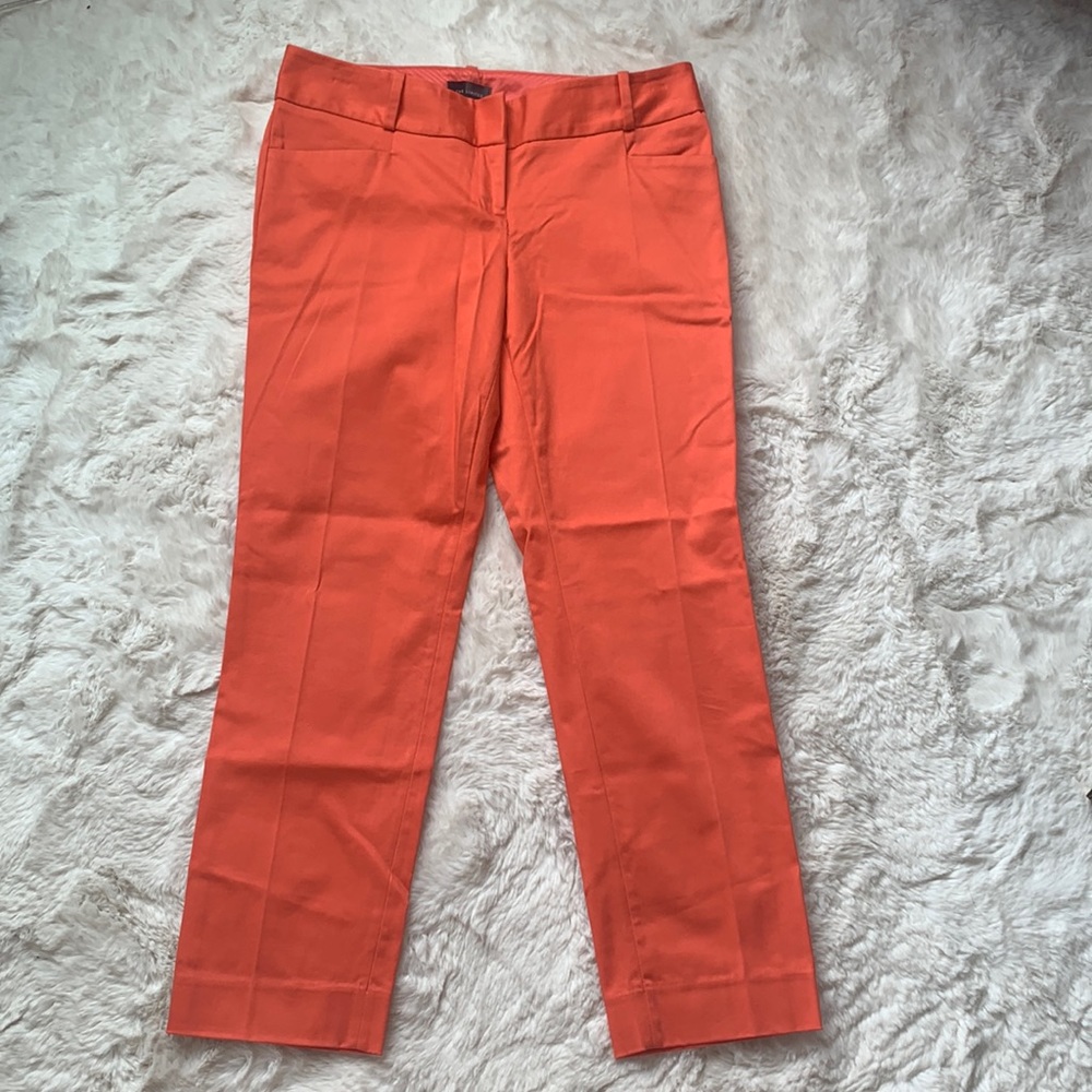 Orange dressed pants, straight legs, by The Limited, size 6